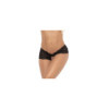 Panty dentelle et résille noir, ouvert à l'entrejambe 